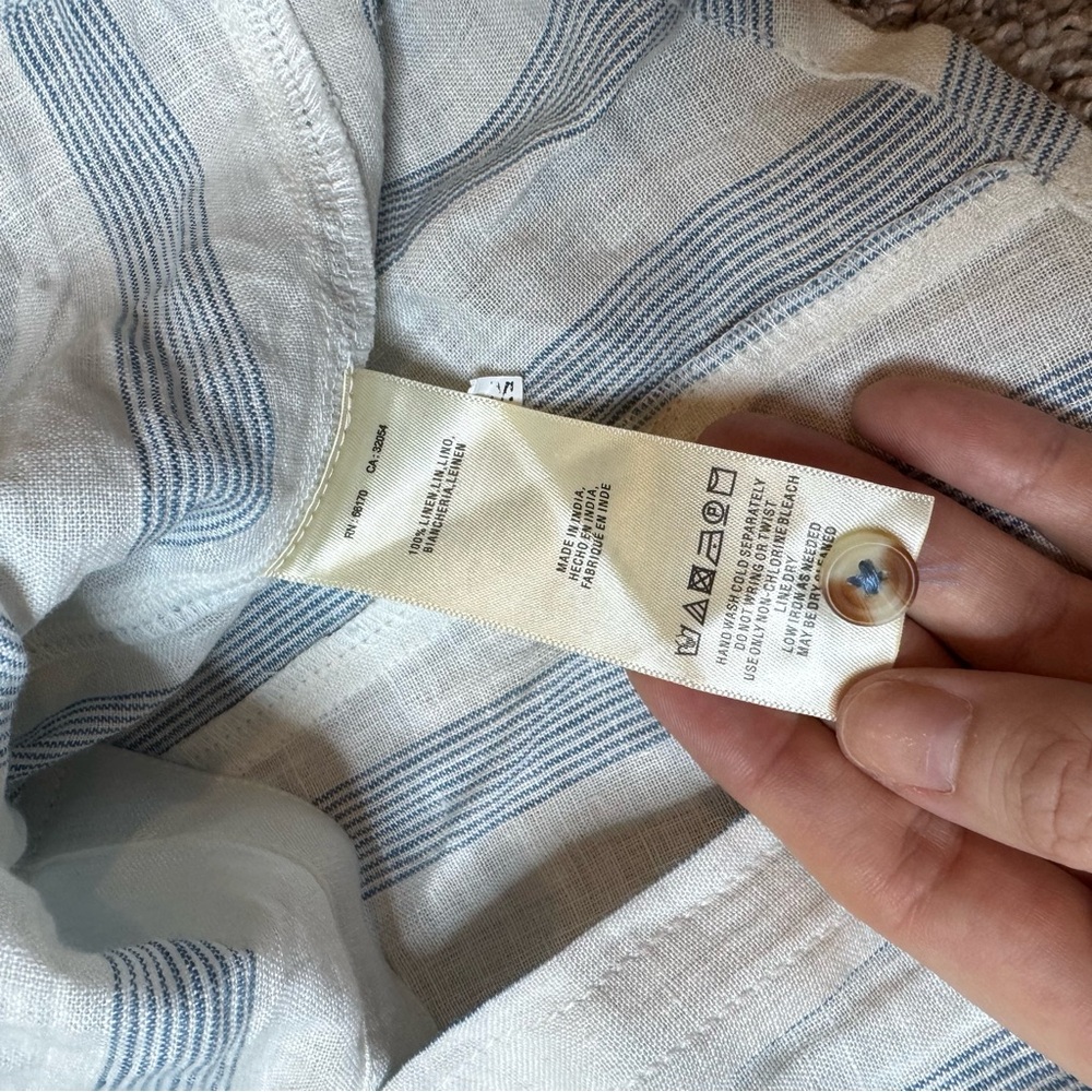 MAEVE ANTHROPOLOGIE Linen Button Down Tank - Picture 5 of 6